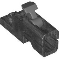Lego zbraň, pistole, tmavě šedá lesklá (69754c01 PEARL DARK GRAY)